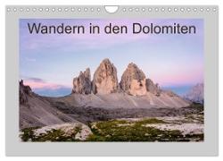 Wandern in den Dolomiten (Wandkalender 2024 DIN A4 quer), CALVENDO Monatskalender