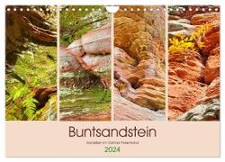 Buntsandstein - Sandstein im Dahner Felsenland (Wandkalender 2024 DIN A4 quer), CALVENDO Monatskalender