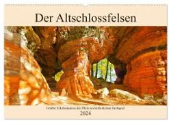 Der Altschlossfelsen - Größte Felsformation der Pfalz im herbstlichen Farbspiel (Wandkalender 2024 DIN A2 quer), CALVENDO Monatskalender