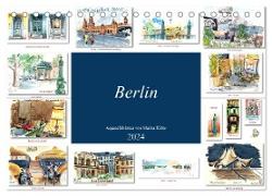 Berlin-Skizzen (Tischkalender 2024 DIN A5 quer), CALVENDO Monatskalender