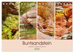 Buntsandstein - Sandstein im Dahner Felsenland (Tischkalender 2024 DIN A5 quer), CALVENDO Monatskalender
