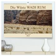 Die Wüste Wadi Rum (hochwertiger Premium Wandkalender 2024 DIN A2 quer), Kunstdruck in Hochglanz