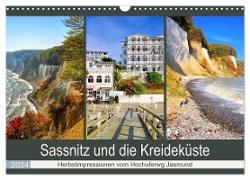 Sassnitz und die Kreideküste - Herbstimpressionen vom Hochuferweg Jasmund (Wandkalender 2024 DIN A3 quer), CALVENDO Monatskalender