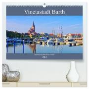 Vinetastadt Barth - Spaziergang durch die historische Stadt (hochwertiger Premium Wandkalender 2024 DIN A2 quer), Kunstdruck in Hochglanz