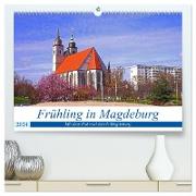 Frühling in Magdeburg (hochwertiger Premium Wandkalender 2024 DIN A2 quer), Kunstdruck in Hochglanz