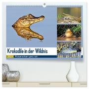 Krokodile in der Wildnis (hochwertiger Premium Wandkalender 2024 DIN A2 quer), Kunstdruck in Hochglanz