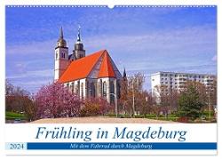 Frühling in Magdeburg (Wandkalender 2024 DIN A2 quer), CALVENDO Monatskalender