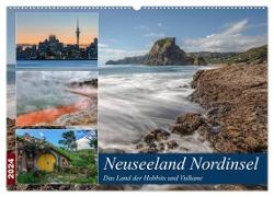 Neuseeland Nordinsel - Das Land der Hobbits und Vulkane (Wandkalender 2024 DIN A2 quer), CALVENDO Monatskalender