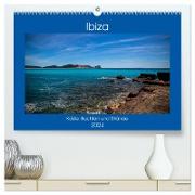 Ibiza Küste, Buchten und Strände (hochwertiger Premium Wandkalender 2024 DIN A2 quer), Kunstdruck in Hochglanz