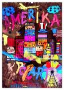 Amerika Popart von Nico Bielow (Wandkalender 2024 DIN A2 hoch), CALVENDO Monatskalender