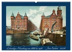 Lebendiges Hamburg von 1888 bis 1918 (Wandkalender 2024 DIN A2 quer), CALVENDO Monatskalender