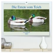 Die Enten vom Teich (hochwertiger Premium Wandkalender 2024 DIN A2 quer), Kunstdruck in Hochglanz