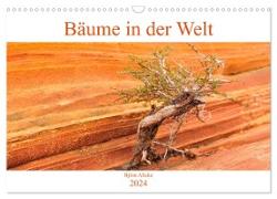 Bäume in der Welt (Wandkalender 2024 DIN A3 quer), CALVENDO Monatskalender