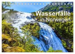 Wasserfälle in Norwegen (Tischkalender 2024 DIN A5 quer), CALVENDO Monatskalender