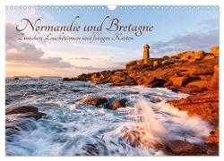Normandie und Bretagne: Zwischen Leuchttürmen und felsigen Küsten (Wandkalender 2024 DIN A3 quer), CALVENDO Monatskalender