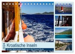 Kroatische Inseln - Mit dem Motorsegler unterwegs in der Kvarner Bucht (Tischkalender 2024 DIN A5 quer), CALVENDO Monatskalender