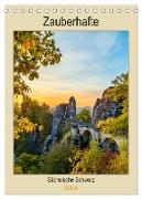Zauberhafte Sächsische Schweiz (Tischkalender 2024 DIN A5 hoch), CALVENDO Monatskalender