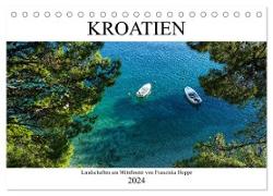 Kroatien - Landschaften am Mittelmeer (Tischkalender 2024 DIN A5 quer), CALVENDO Monatskalender