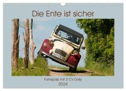 Die Ente ist sicher - Fahrspaß mit 2 CV Dolly (Wandkalender 2024 DIN A3 quer), CALVENDO Monatskalender