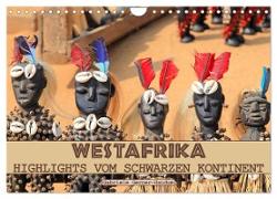 Westafrika, Highlights vom schwarzen Kontinent (Wandkalender 2024 DIN A4 quer), CALVENDO Monatskalender