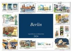 Berlin-Skizzen (Wandkalender 2024 DIN A3 quer), CALVENDO Monatskalender