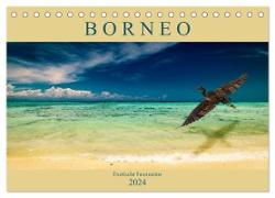 Borneo - Exotische Faszination (Tischkalender 2024 DIN A5 quer), CALVENDO Monatskalender