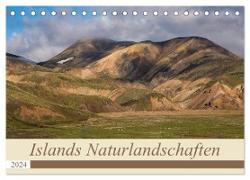 Islands Naturlandschaften (Tischkalender 2024 DIN A5 quer), CALVENDO Monatskalender