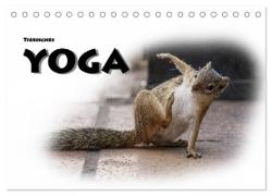 Tierisches Yoga (Tischkalender 2024 DIN A5 quer), CALVENDO Monatskalender