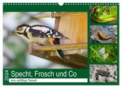 Specht, Frosch und Co - eine vielfältige Tierwelt (Wandkalender 2024 DIN A3 quer), CALVENDO Monatskalender