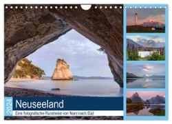 Neuseeland - Eine fotografische Rundreise von Nord nach Süd (Wandkalender 2024 DIN A4 quer), CALVENDO Monatskalender