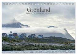 Grönland - Felsen, Eis und bunte Häuser (Tischkalender 2024 DIN A5 quer), CALVENDO Monatskalender