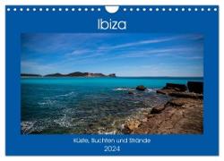 Ibiza Küste, Buchten und Strände (Wandkalender 2024 DIN A4 quer), CALVENDO Monatskalender