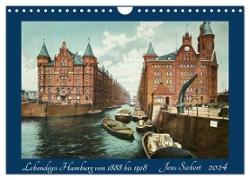 Lebendiges Hamburg von 1888 bis 1918 (Wandkalender 2024 DIN A4 quer), CALVENDO Monatskalender