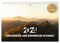 Sächsische und Böhmische Schweiz (Tischkalender 2024 DIN A5 quer), CALVENDO Monatskalender