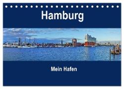 Hamburg - Mein Hafen (Tischkalender 2024 DIN A5 quer), CALVENDO Monatskalender