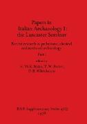 Papers in Italian Archaeology I