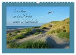 Sanddünen an der Nordsee in den Niederlanden (Wandkalender 2024 DIN A3 quer), CALVENDO Monatskalender