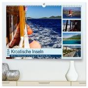 Kroatische Inseln - Mit dem Motorsegler unterwegs in der Kvarner Bucht (hochwertiger Premium Wandkalender 2024 DIN A2 quer), Kunstdruck in Hochglanz