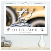 Oldtimer - Kunst am Kühlergrill (hochwertiger Premium Wandkalender 2024 DIN A2 quer), Kunstdruck in Hochglanz