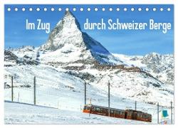Im Zug durch Schweizer Berge (Tischkalender 2024 DIN A5 quer), CALVENDO Monatskalender