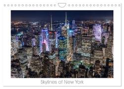 Skylines of New York (Wandkalender 2024 DIN A4 quer), CALVENDO Monatskalender
