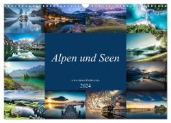 Alpen und Seen (Wandkalender 2024 DIN A3 quer), CALVENDO Monatskalender