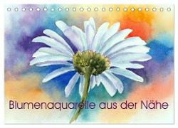 Blumenaquarelle aus der Nähe (Tischkalender 2024 DIN A5 quer), CALVENDO Monatskalender