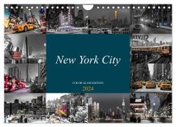 New York City - Color Glam Edition (Wandkalender 2024 DIN A4 quer), CALVENDO Monatskalender