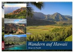 Wandern auf Hawaii - Berge im Pazifik (Wandkalender 2024 DIN A2 quer), CALVENDO Monatskalender