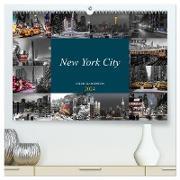 New York City - Color Glam Edition (hochwertiger Premium Wandkalender 2024 DIN A2 quer), Kunstdruck in Hochglanz