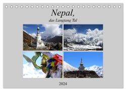 Nepal, das Langtang Tal (Tischkalender 2024 DIN A5 quer), CALVENDO Monatskalender