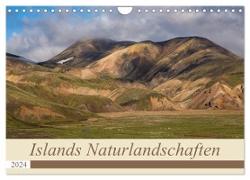 Islands Naturlandschaften (Wandkalender 2024 DIN A4 quer), CALVENDO Monatskalender