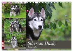Siberian Husky - Welpenstube (Wandkalender 2024 DIN A3 quer), CALVENDO Monatskalender