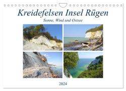 Kreidefelsen Insel Rügen - Sonne, Wind und Ostsee (Wandkalender 2024 DIN A4 quer), CALVENDO Monatskalender